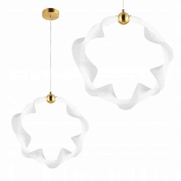 Závěsná Led Stropní Lampa Glamour Zlatá Elegantní Konečné Kolo Toolight