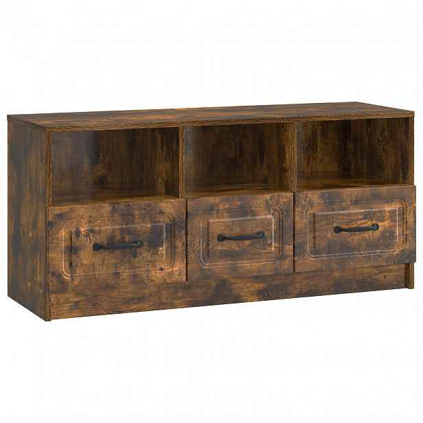 vidaXL Televizní skříň Kouřový dub 102 x 34,5 x 47 cm Kompozitní dřevo
