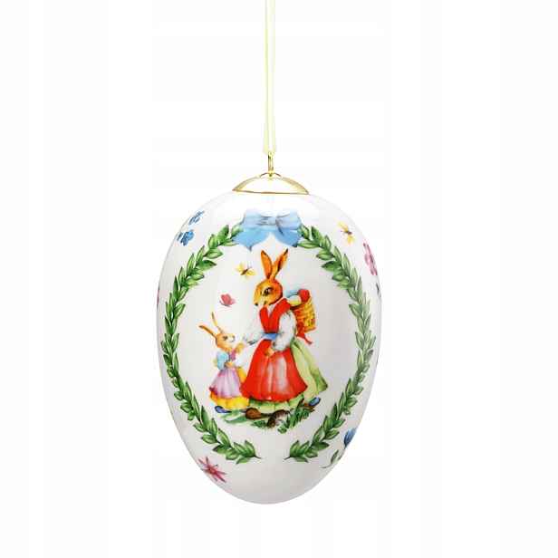 Hutschenreuther Vajíčko „Paní Zajíc s dcerou“ 10,5 cm