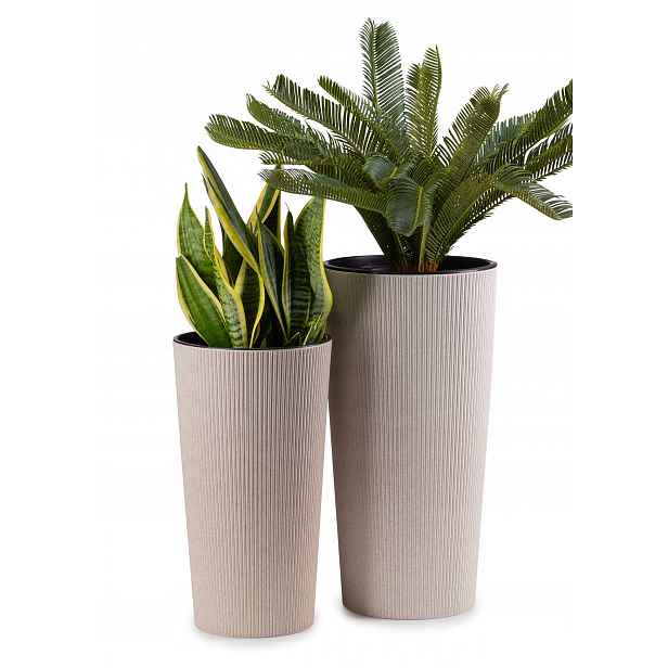 Květináč Obal Na Květináč 57 CM Květináč Bílý Ozdobný Květináč Kulatý X2