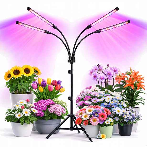 Led lampa pro růst pěstování rostlin, časovač, Uv pohyblivý klip Usb 16 W 80 Le