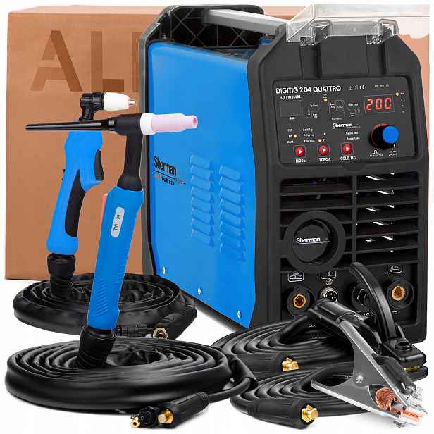 Svařovací Stroj Sherman Digitig 204 Quattro Mma Tig Hf Plazma 230V 200A Puls