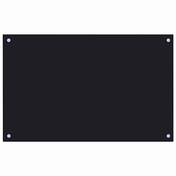 vidaXL Kuchyňský panel černý 80 x 50 cm tvrzené sklo
