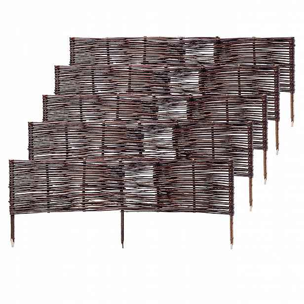 Zahradní Palisáda 100x40 cm Proutěný Plot 5ks