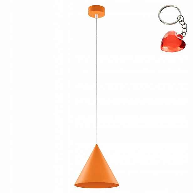 Závěsná stropní lampa Oranžová E27 Převis Cono 140 Cm Obývací pokoj Tk Lighting