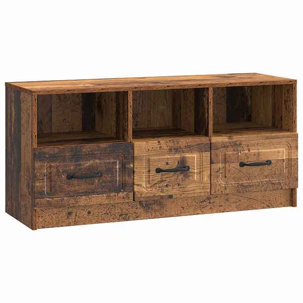 vidaXL Televizní skříň Staré dřevo 102 x 34,5 x 47 cm Kompozitní dřevo