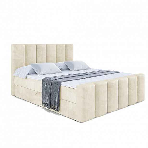 ALTDECOR AMERICKÁ postel BOXI1-Z – 180 × 200 cm – H3 – béžová