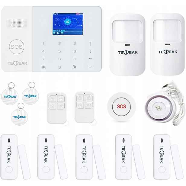 Bezdrátový Wi-fi Gsm Alarm Pro Kancelářský Dům Siréna Sada Tecpeak