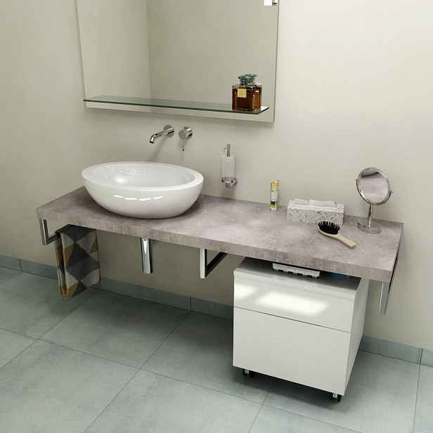 Sapho AVICE deska pod umyvadlo 150x50cm, tl.5cm, cement