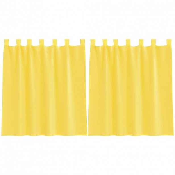 vidaXL Voálové závěsy s poutky 2 ks žluté 140x140 cm