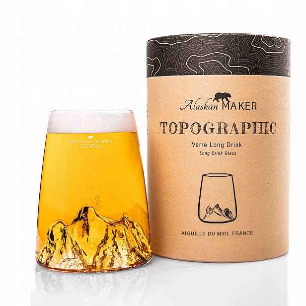 Sklenice Long Drink Topographic Aiguille du Midi