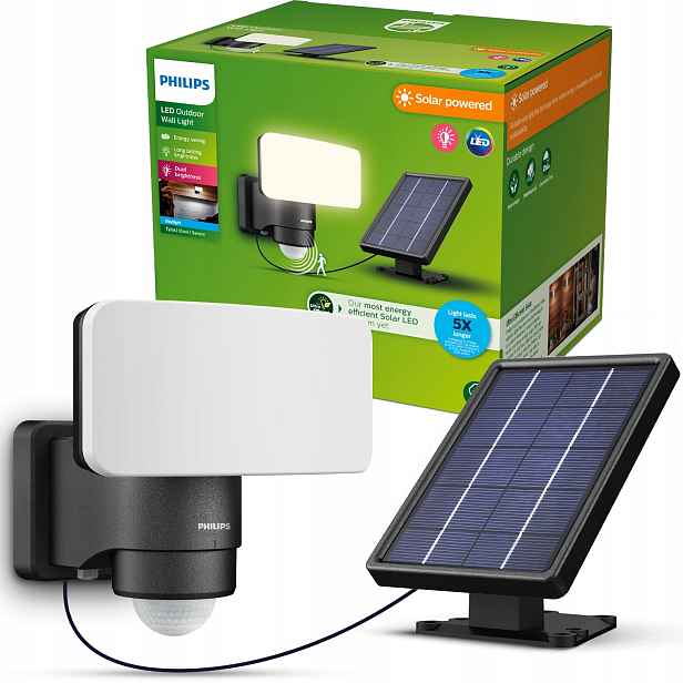 Solární Lampa Led venkovní světlomet s pohybovým senzorem Tylus Philips