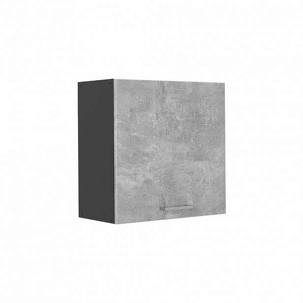Vicco VĚŠÁK NA STĚNU R-Line, Beton/Antracit, 60 cm s 1 dvířky