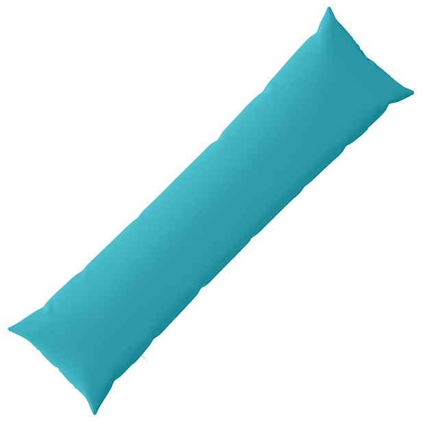 vidaXL Polštář s polštářem HEERLEN Tyrkysová 40 x 145 cm Polyester