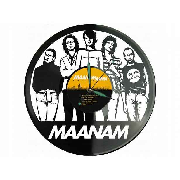 Maanam Dárek Originální dekorace do domu Hodiny z vinylové desky