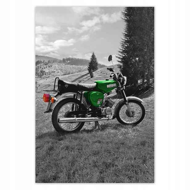 Plakáty 125x185 Zelený Simson S51 E