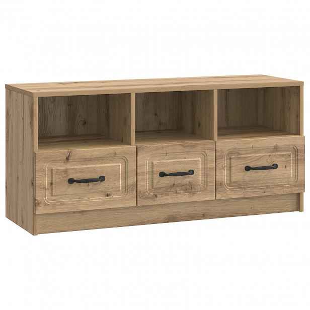 vidaXL Televizní skříň 102 x 34,5 x 47 cm Dub artisan Kompozitní dřevo