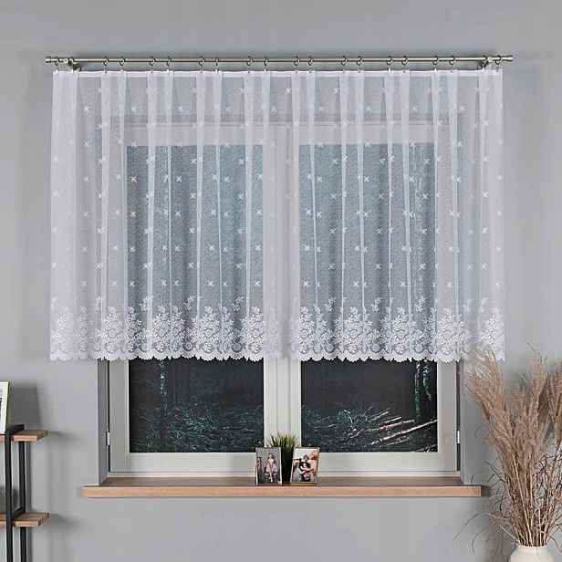 Mg Záclona žakár 54160M Bílá 350x120 cm Hotová S Páskou M