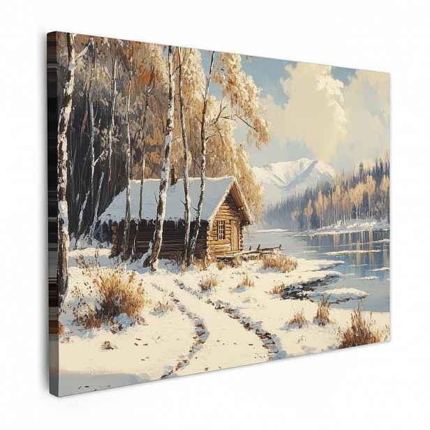 MuchoWow OBRAZ NA PLÁTNĚ Zima - Sníh - Home - Příroda 40x30 cm