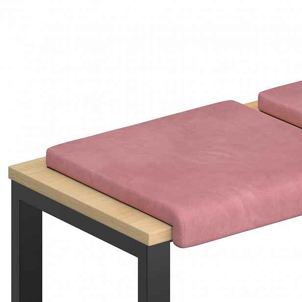 vidaXL Polštář na lavici 4 ks Samet Růžová Hloubka 35 cm