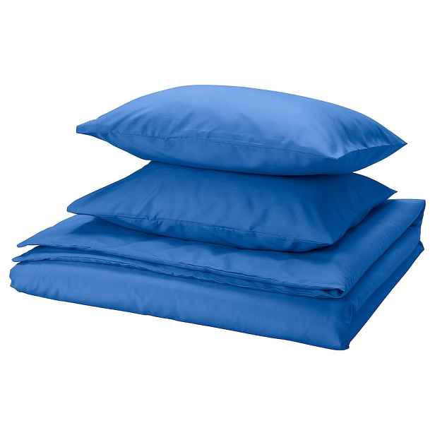 Ikea povlak na přikrývku a 2 povlaky Piltandvinge modrý 200x200/50x60 cm