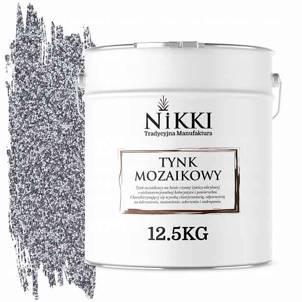 Mozaiková Pryskyřičná Omítka 12,5 Kg Vnitřní Vnější Černo-stříbrná M13