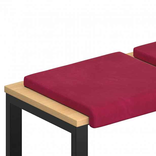vidaXL Polštář na lavici 4 ks Samet Víno Červené Hloubka 35 cm