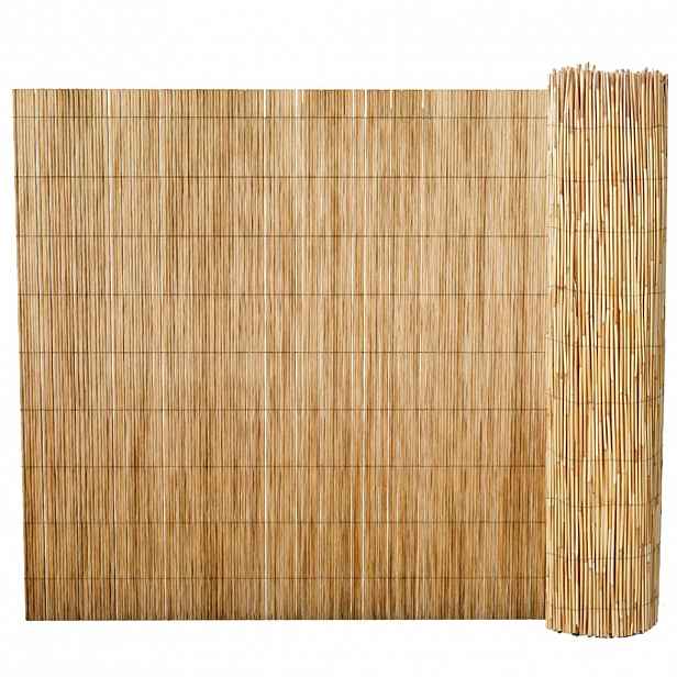 vidaXL Zahradní rákosový plot 500 x 100 cm