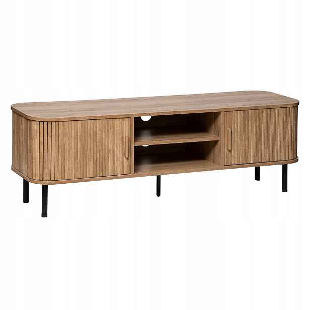 Komoda Pod Televizor Mdf 140X40X46 CM Se Dvěma Policemi, Hnědá
