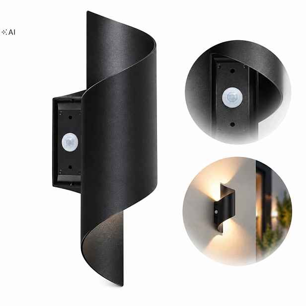 10W Led Nástěnné Svítidlo Moderní Nástěnná Lampa Led Černá
