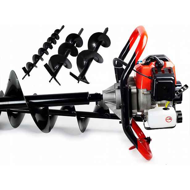 Benzínová půdní vrtačka German 7 Hp se 3 vrtáky
