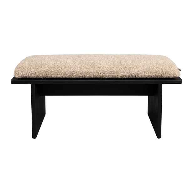 Béžová lavice z textilie bouclé Shiho – Dutchbone