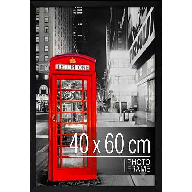 Černý Rámeček na fotografie plakátů, plexiskla 60 x 40 cm, 3 kusy