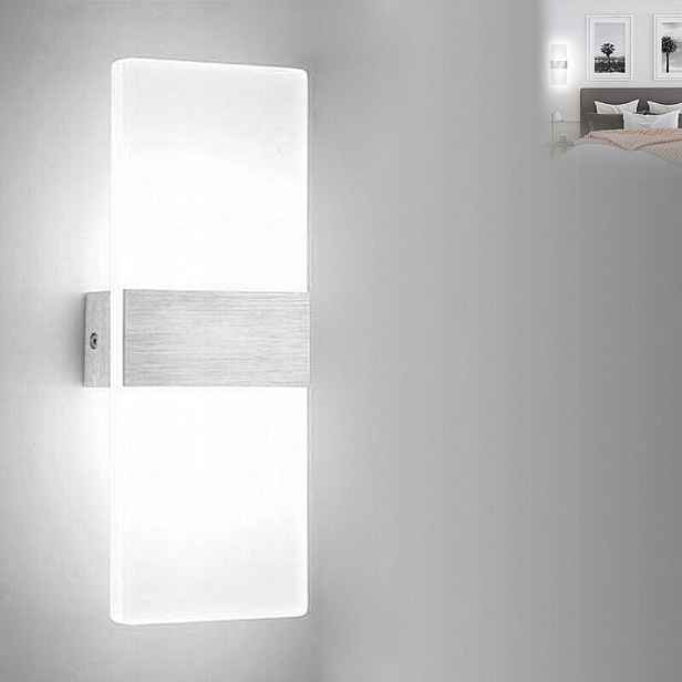 Led vnitřní nástěnné svítidlo Nahoru A Dolů Bílé Světlo 18W 6000K