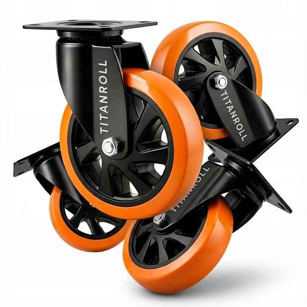 Otočná Kolečka Otočná Kola Sada 4 transportní kolečka 125 mm Bez brzdy