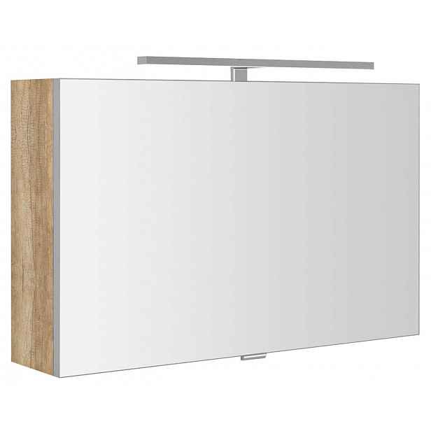 Sapho Cloe - Zrcadlová skříňka s LED osvětlením 80x50x18 cm, dub alabama CE080-0022