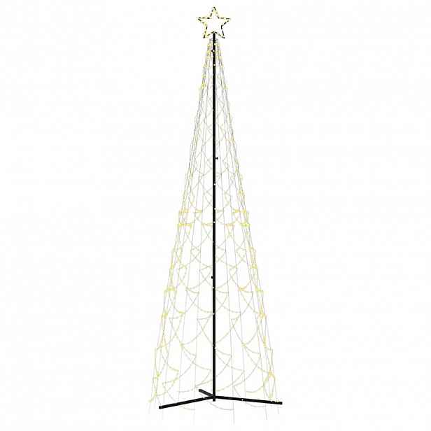 vidaXL Vánoční stromeček z kužele, teplá bílá, 500 LED diod, 100 x 300 cm