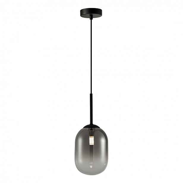 Závěsná lampa Alias Černá Skleněná Stínidlo 1xE14 20x133cm Stropní svítidlo Dům