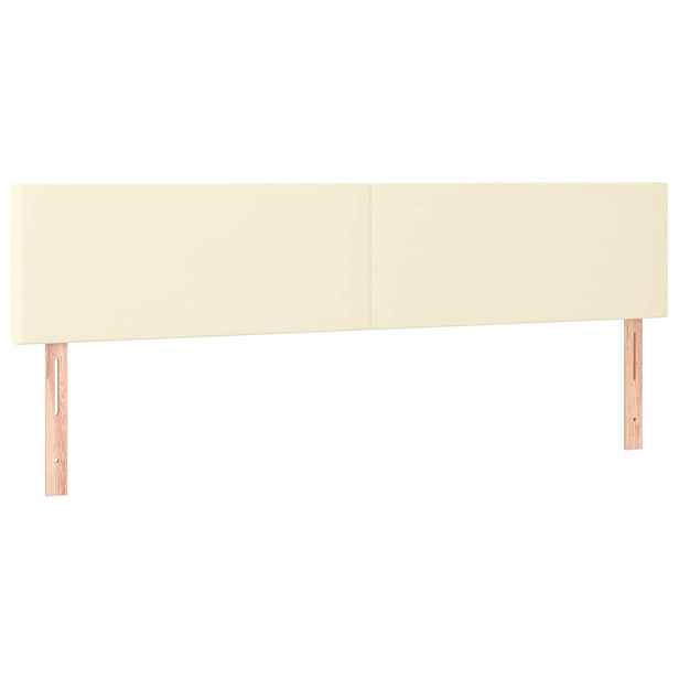 vidaXL Čela postele krémová 180x5x78/88 cm umělá kůže