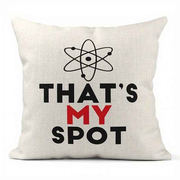 TEMU 1ks Sheldon "To je místo" Teoretická fyzika a atomového symbolu, jednostranně potištěný dekorativní povlak na polštář, 18x18 palců, pratelný v