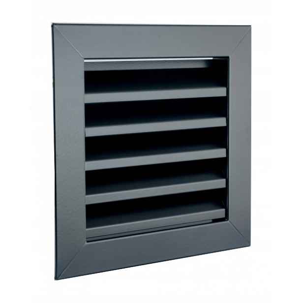 Ventilační mřížka kovová černá 140x140 Polsko