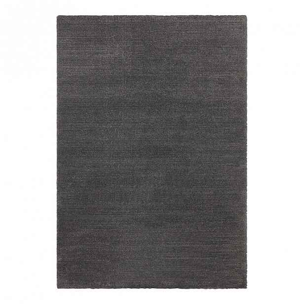 Antracitový koberec Elle Decor Glow Loos, 80 x 150 cm