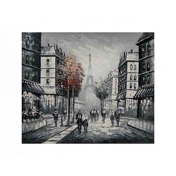 Obraz - Ulice s červenými stromy 50 cm x 60 cm