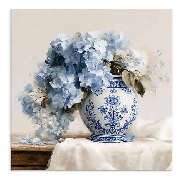 Tištěný obraz na plátně 60x60 cm Porcelain Vase – Styler
