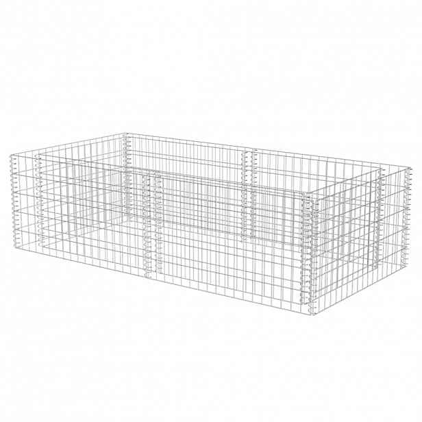 vidaXL Gabionový truhlík pozinkovaná ocel 180 x 90 x 50 cm