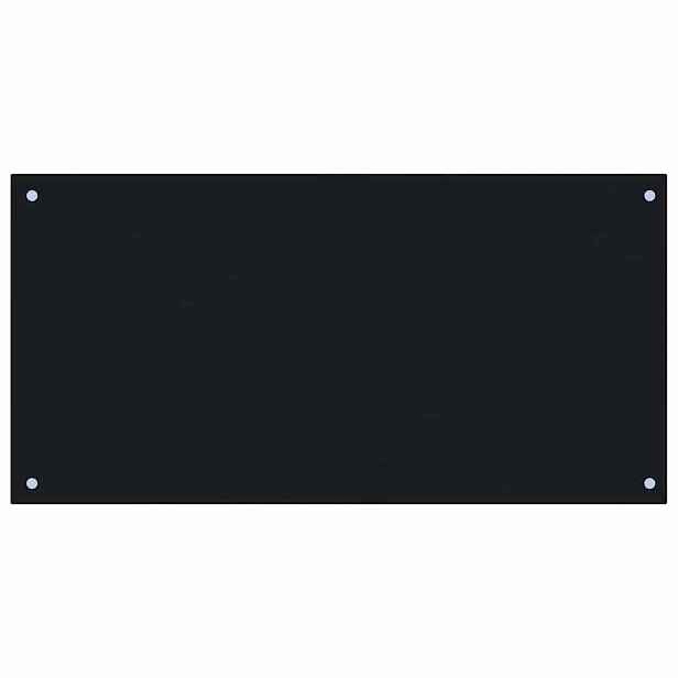 vidaXL Kuchyňský panel černý 100 x 50 cm tvrzené sklo