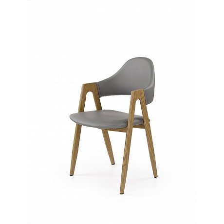 Jídelní židle šedá/dub medový