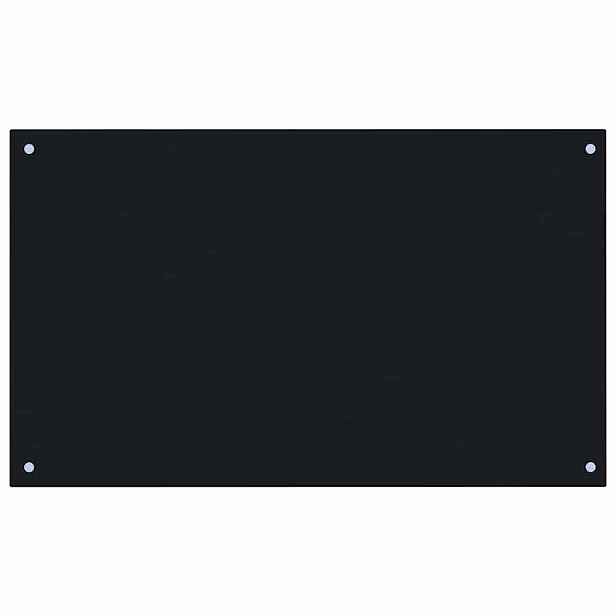 vidaXL Kuchyňský panel černý 100 x 60 cm tvrzené sklo