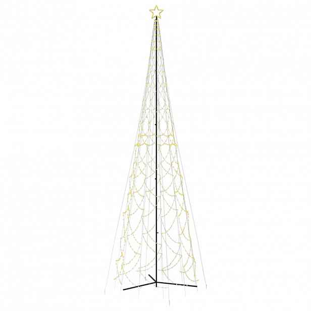 vidaXL Vánoční stromeček z kužele teplá bílá 3000 LED 230 x 800 cm