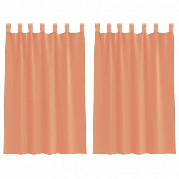 vidaXL Voálové záclony s poutky 2 ks Terakota 140x175 cm